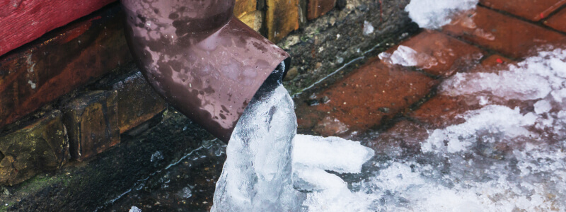 Frozen Drain Pipe is a type of Winter Drainage Problems 