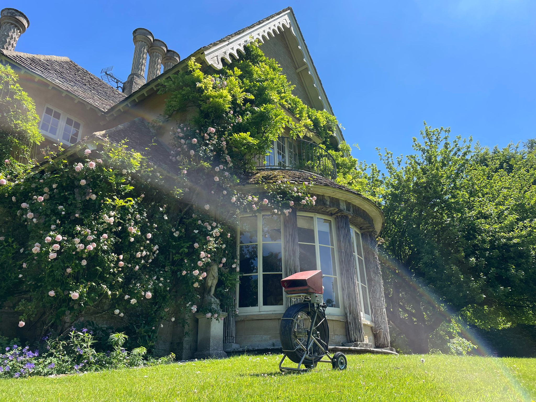 An exterior of a house
