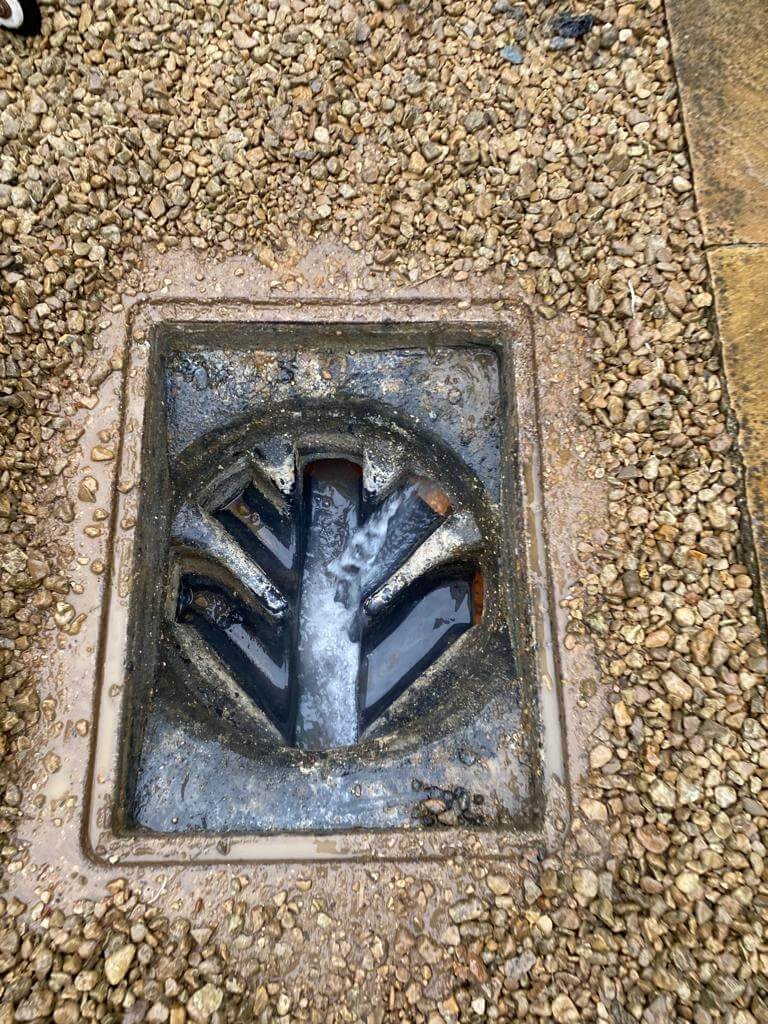 A blocked drain in Malvern