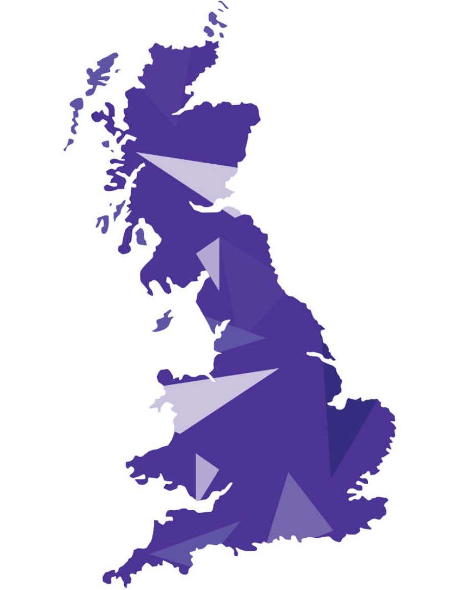 Purple Map of the UK 