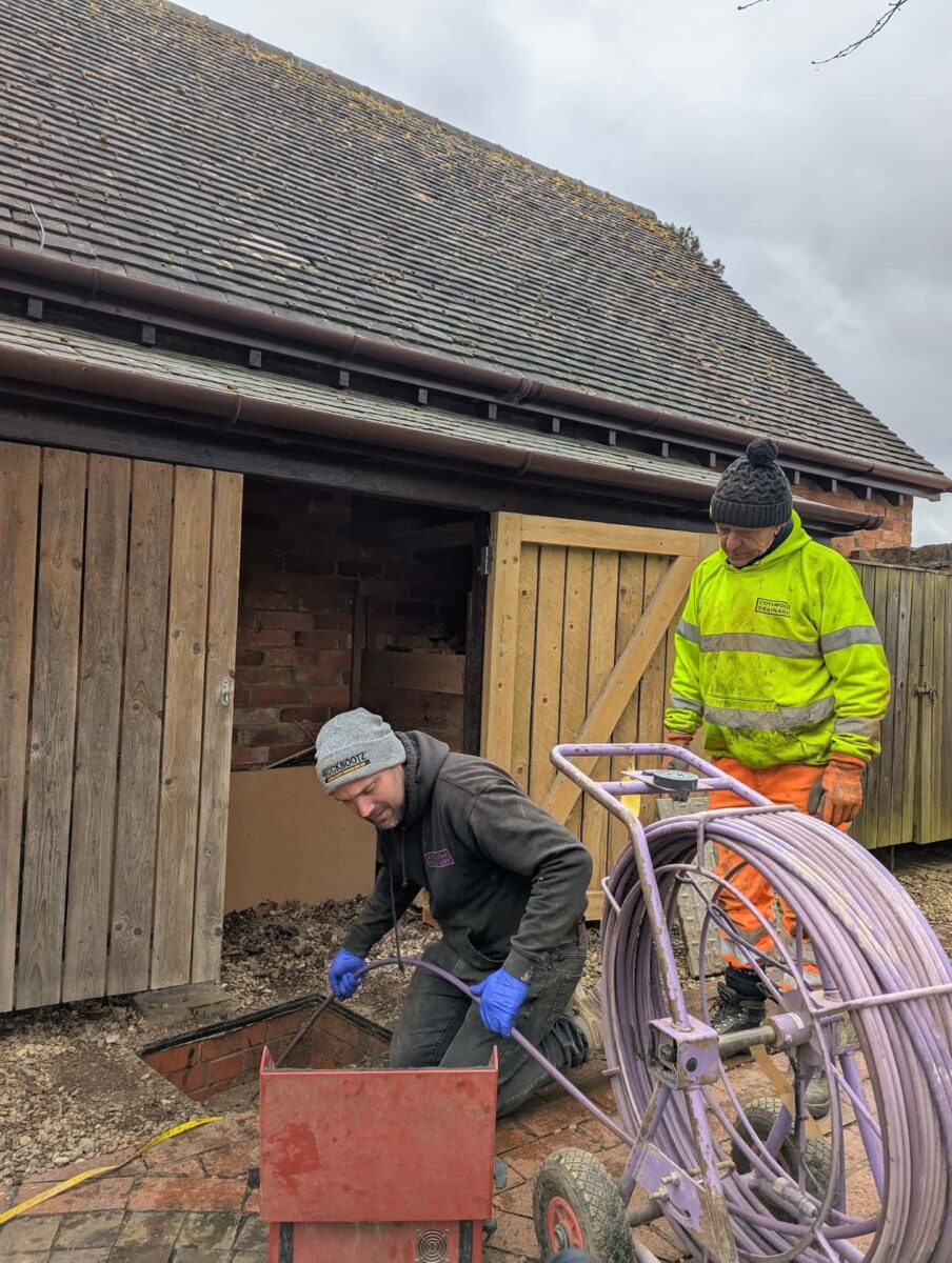 CCTV survey on broken drain