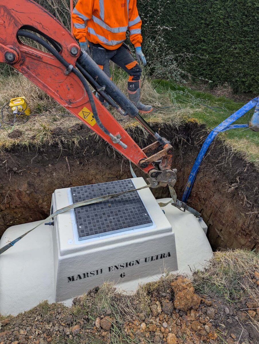 New sewage treatment plant installation