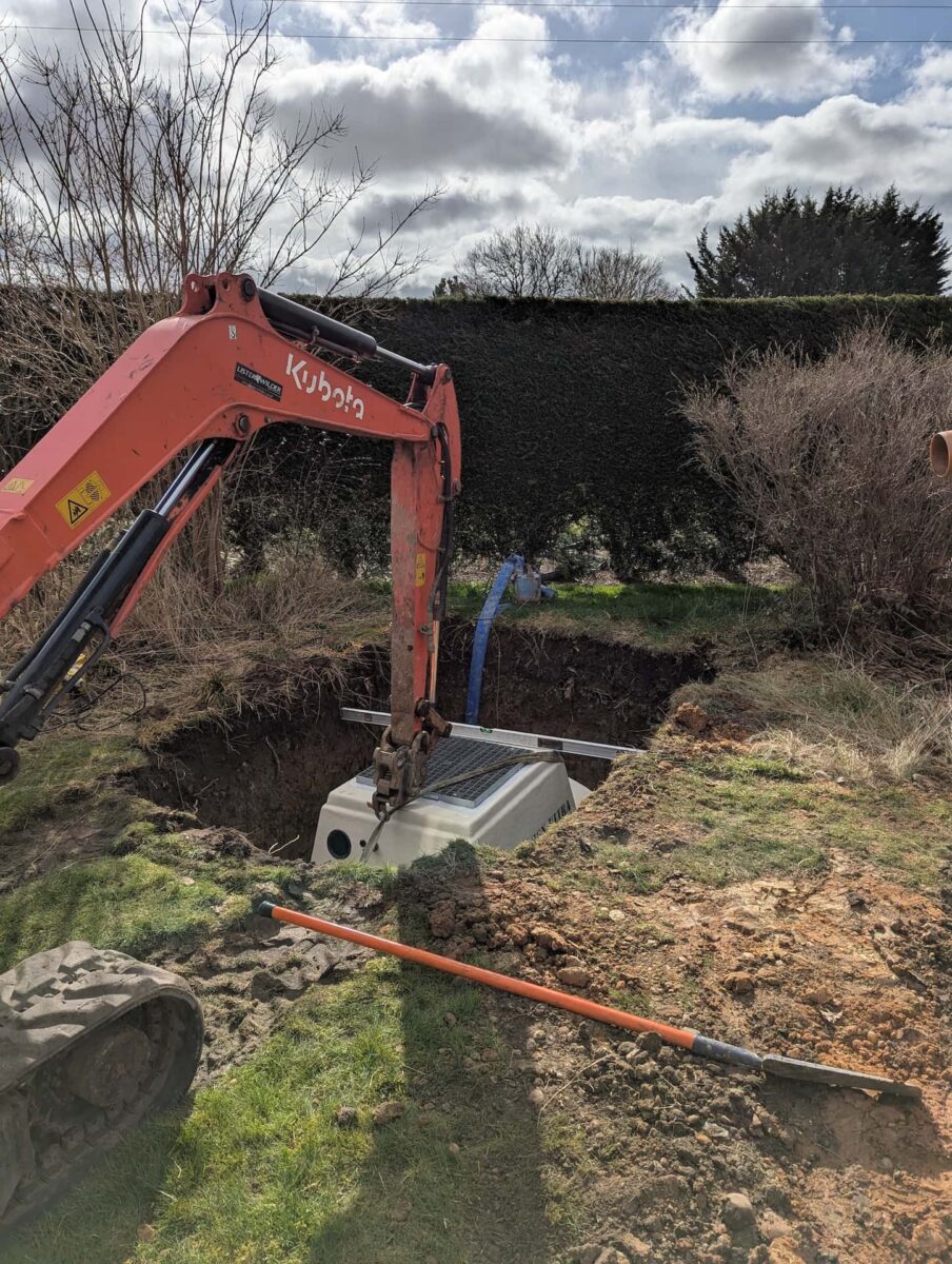 New sewage treatment plant installation