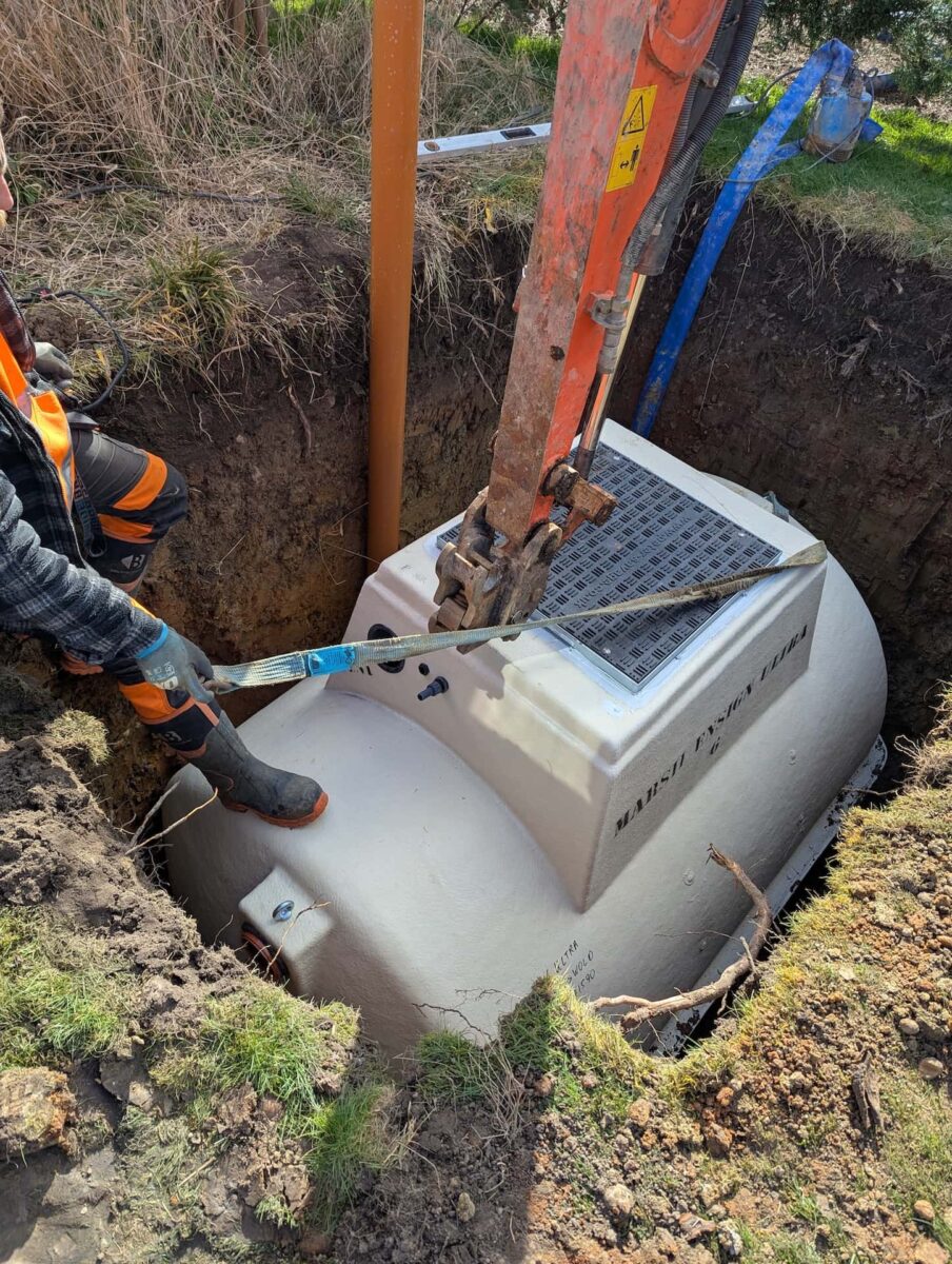 New sewage treatment plant installation