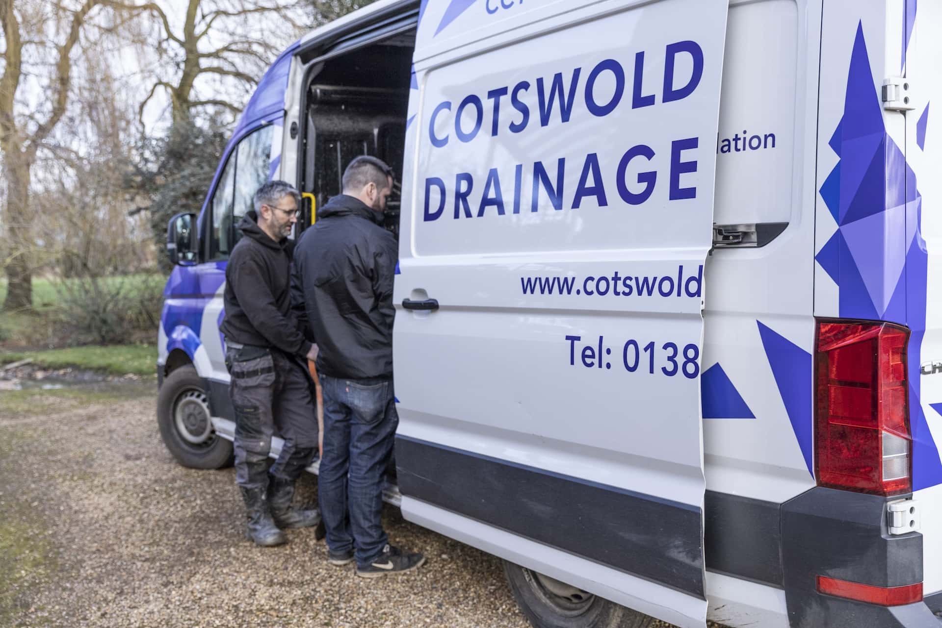Dave and Stuart with a van