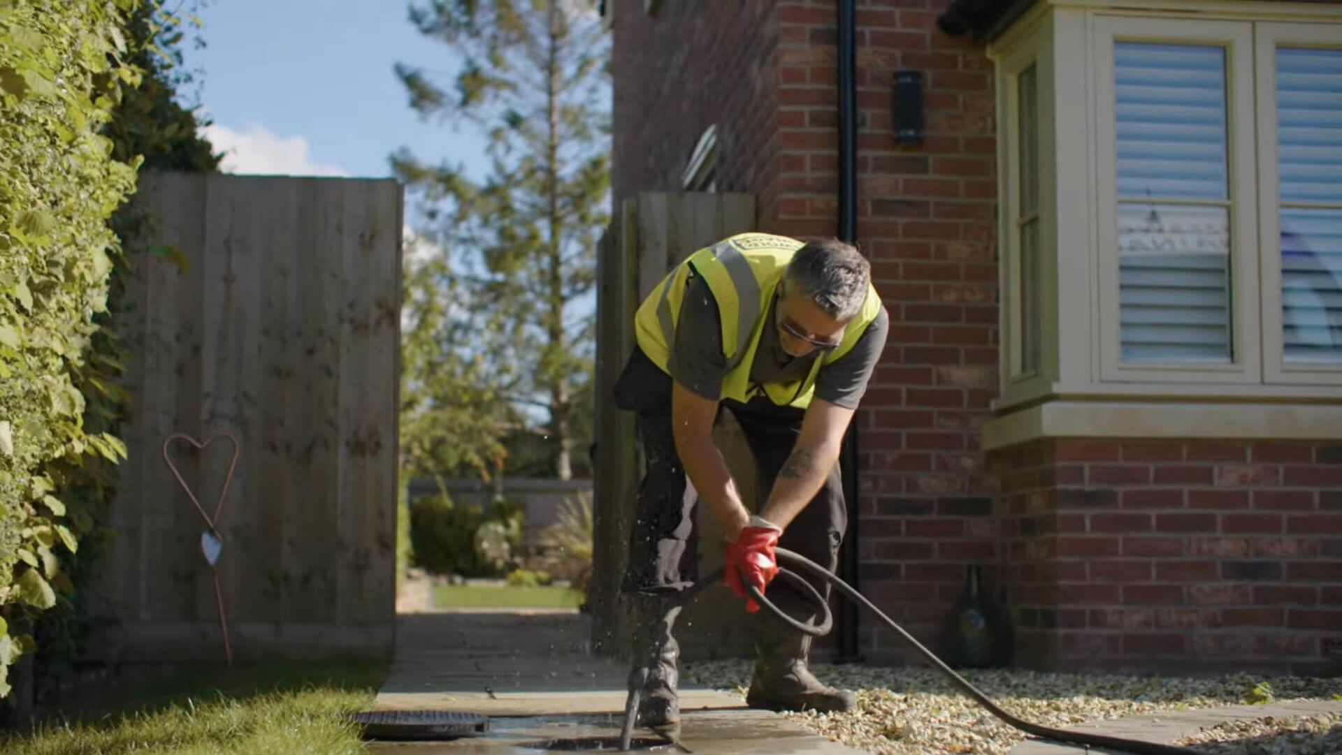 Drain jetting a blocked drain