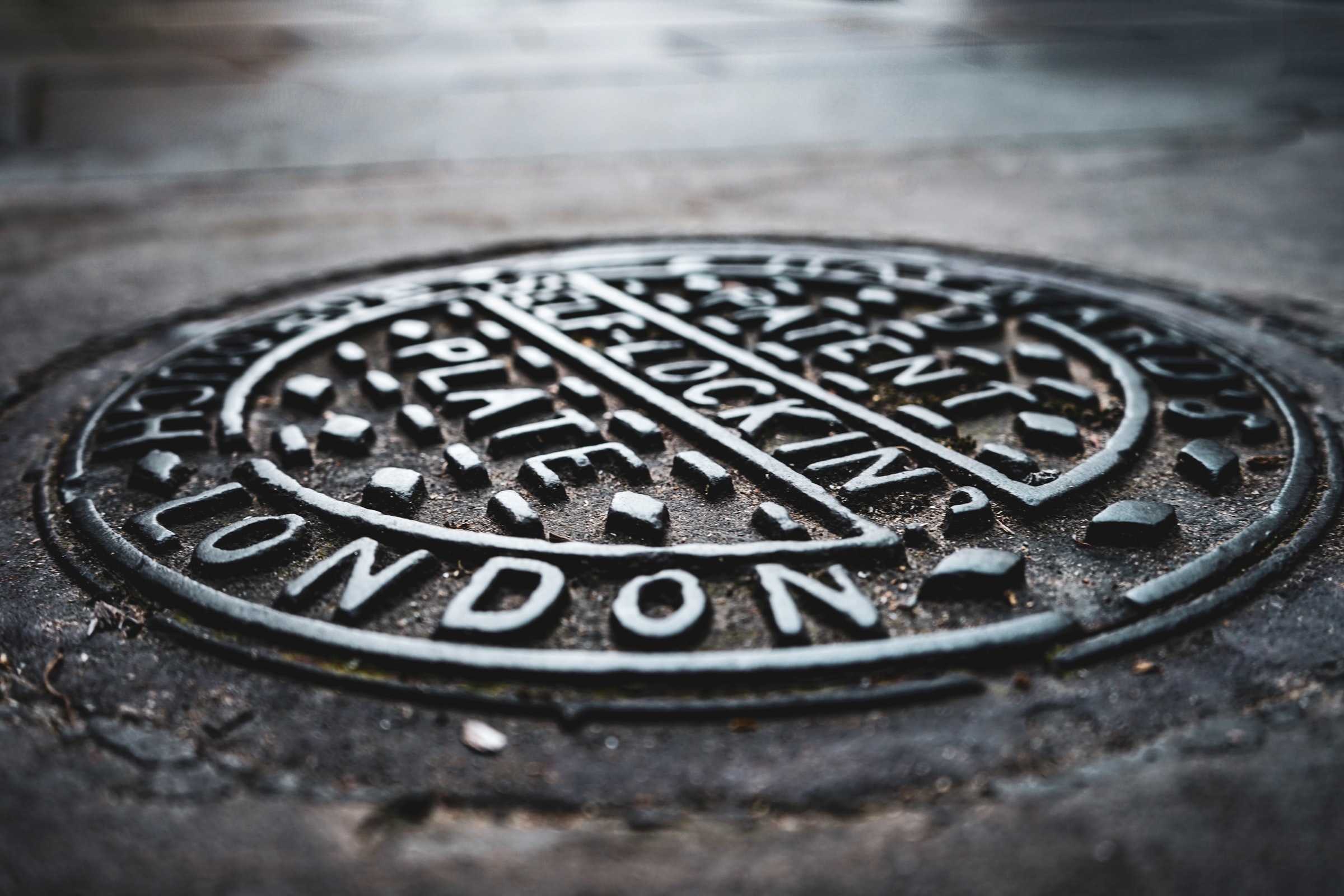 Manhole cover on a blocked sewer