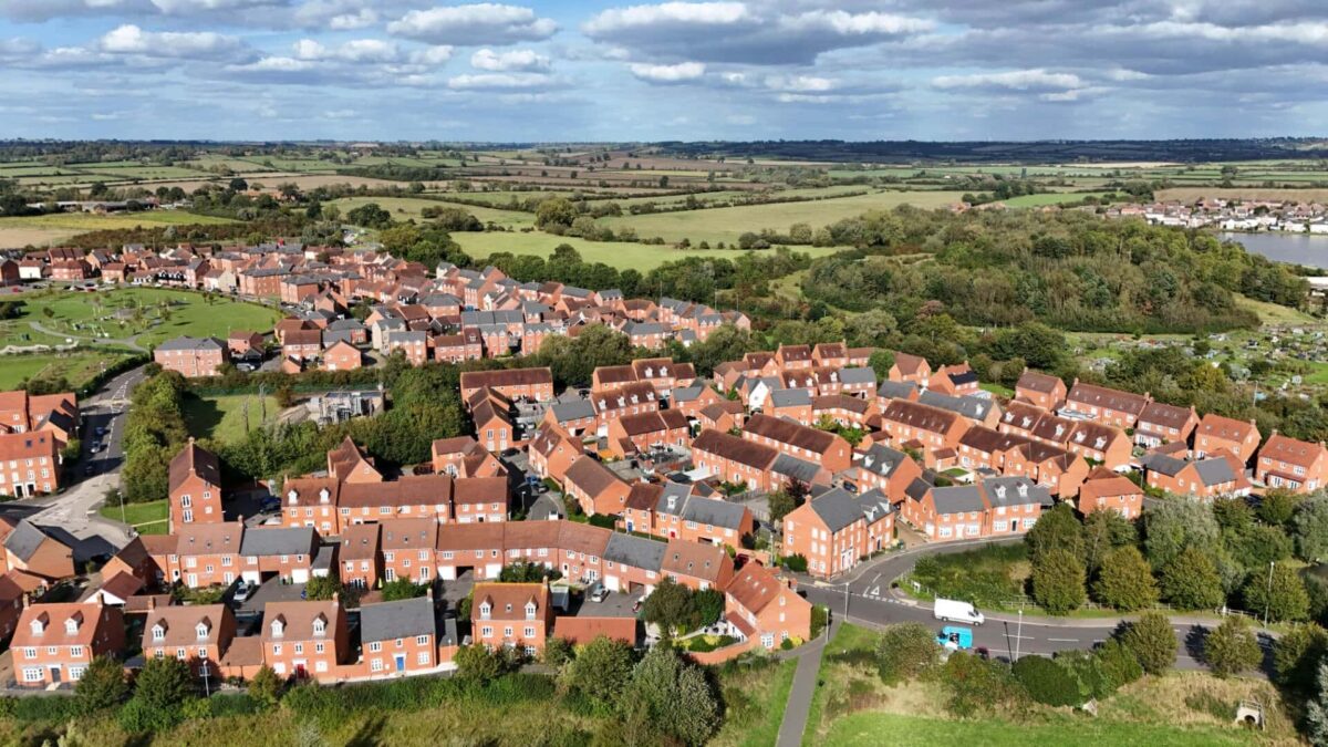 New build homes in a village